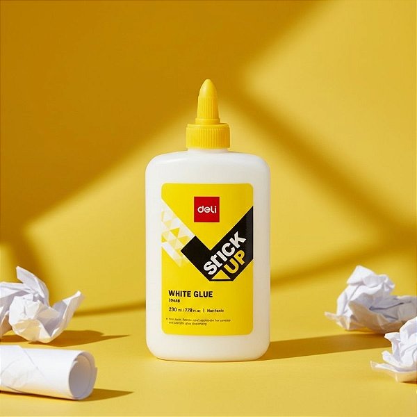 Cola Branca Lavável PVA - Stick Up - 230ml - Caixa - 1 unidade - Deli - Rizzo