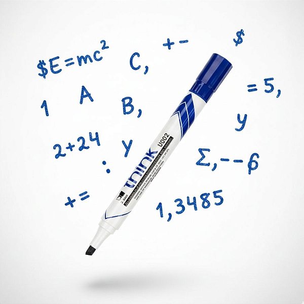 Marcador de Quadro Branco - Ponta Cinzel 2mm-5,00mm Azul - Caixa - 12 unidades - Deli - Rizzo