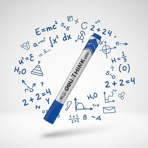 Marcador para Quadro Branco - Ponta Bullet 2.0mm - Azul - Caixa - 12 unidades - Deli - Rizzo
