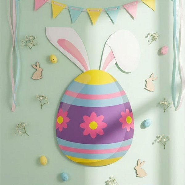 Painel Decorativo de Páscoa - Ovo de Páscoa - 54x33cm - 1 unidade - Piffer - Rizzo