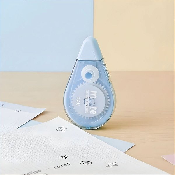 Corretivo em Fita Silencioso MUTE - Azul -  5mmx12m - 1 unidade - Deli - Rizzo