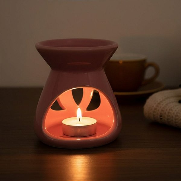 Rechaud Aromatizador de Ambiente - Rosa - 6,5x6cm - 1 unidade - Rizzo