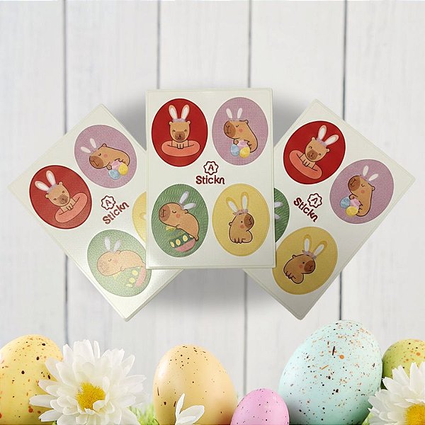 Cartela Adesiva Capipascoa - Ref. 2513 - 5,5x4,5cm - 20 unidades - Stickr - Rizzo