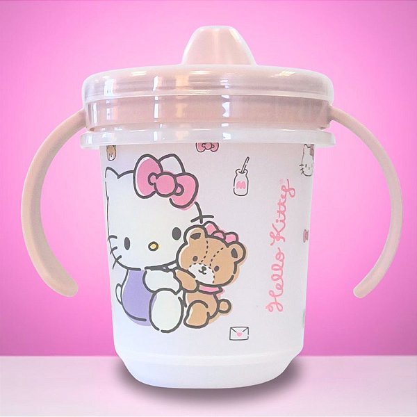 Copo Baby com Tampa - Hello Kitty - 280ml - 1 unidade - Plasútil - Rizzo