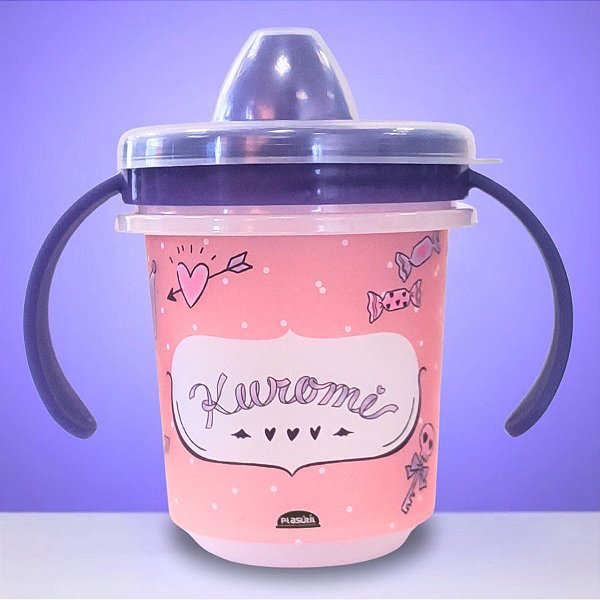 Copo Baby com Tampa - Kuromi - Hello Kitty - 280ml - 1 unidade - Plasútil - Rizzo