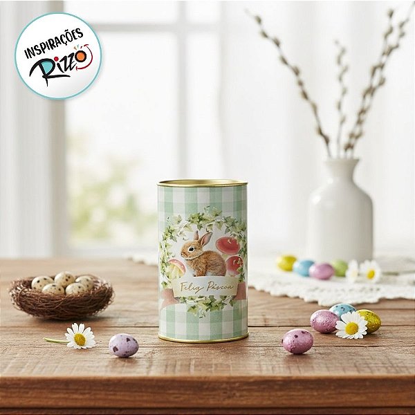 Lata Rígida Para Ovos de 250g - Breeze Verde - 9x16cm - 1 unidade - Cromus - Rizzo