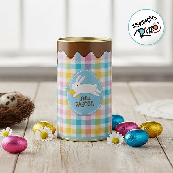 Lata Rígida Para Ovos de 500g - Jump Xadrez 12,5x22cm - 1 unidade - Cromus - Rizzo
