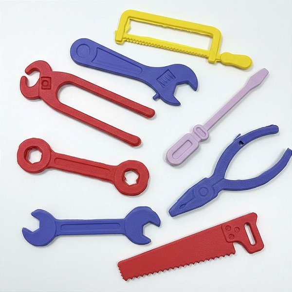 Mini Brinquedo Ferramentas - Sortido - 6,5cm - 8 unidades - Rizzo