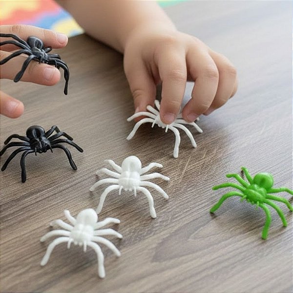 Mini Brinquedo Aranha - Sortido - 4,5cm - 5 unidades - Rizzo
