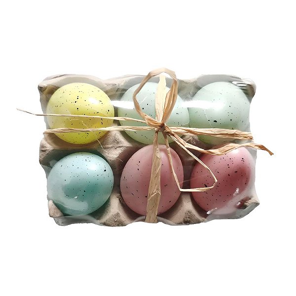 Ovinhos de Páscoa Decorativos - Colorido - 1 unidade - Rizzo