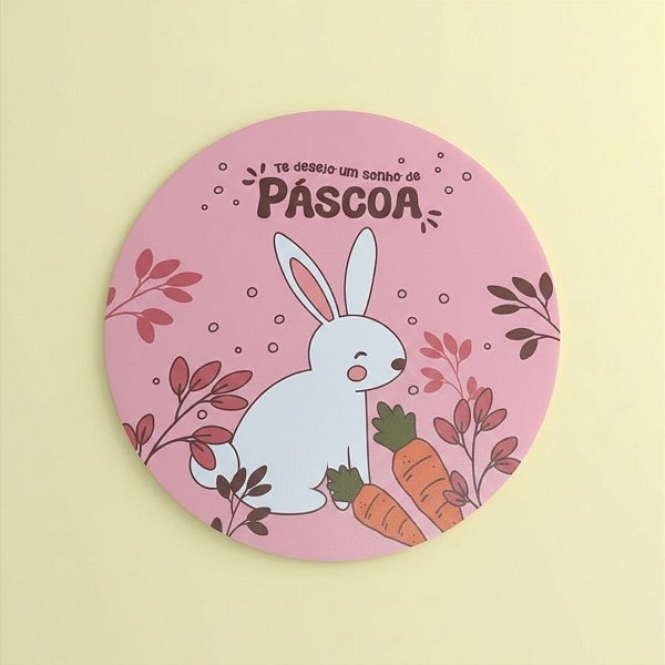 Jogo Americano de Páscoa - Coelho "Te Desejo um Sonho de Páscoa" - 38cm - 1 unidade - Rizzo