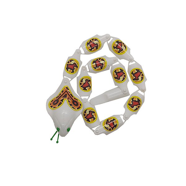 Brinquedo Cobra Maluca - Naja Articulada - Branco - 1 unidade - Rizzo