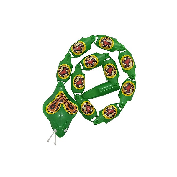 Brinquedo Cobra Maluca - Naja Articulada - Verde - 1 unidade - Rizzo