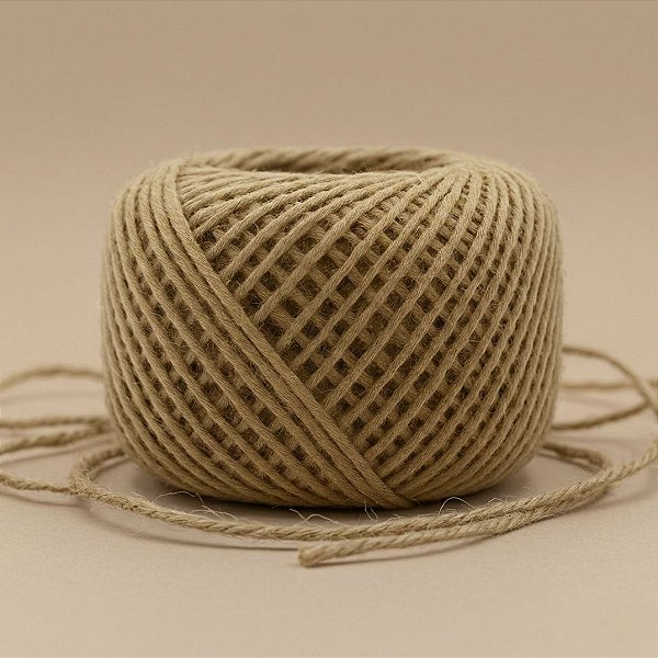 Rolo Fio de Juta Natural - 1mm x 100m - 1 unidade - Art Montagem - Rizzo