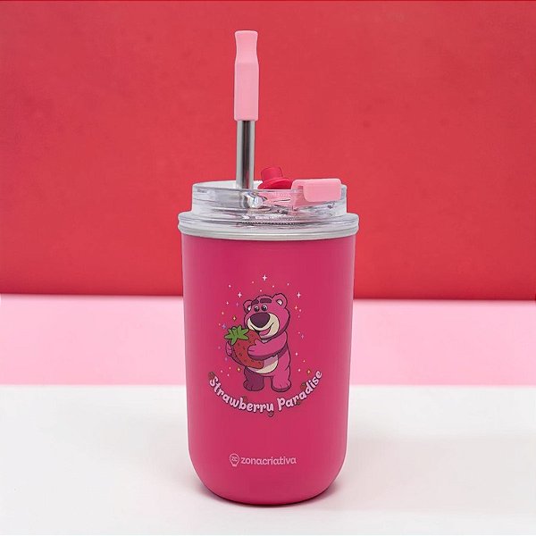 Copo Térmico Viagem Neo - Lotso - Toy Story - 300ml - Disney Original - 1 unidade - Zona Criativa - Rizzo