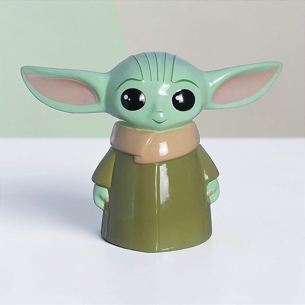 Cofre de Cerâmica - Grogu - Star Wars - 27,5cm - Disney Original - 1 unidade - Zona Criativa - Rizzo