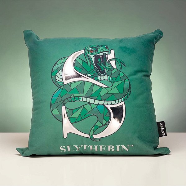 Almofada Sonserina - Harry Potter - 40cm - 1 unidade - Zona Criativa - Rizzo