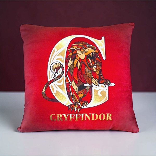 Almofada Grifinória - Harry Potter - 40cm - 1 unidade - Zona Criativa - Rizzo