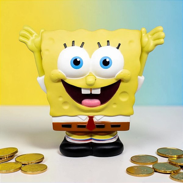 Cofre de Vinil - Bob Esponja - 18cm - 1 unidade - Zona Criativa - Rizzo