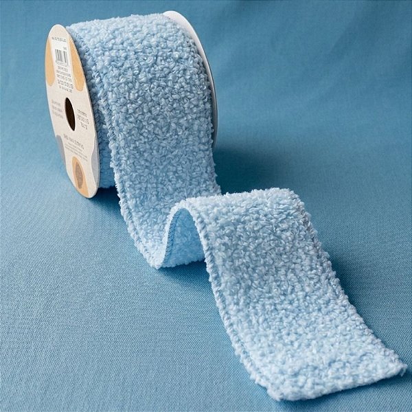 Fita Aramada Decorativa Felpuda - Azul - 2,7mx6,3cm - 1 unidade - Rizzo