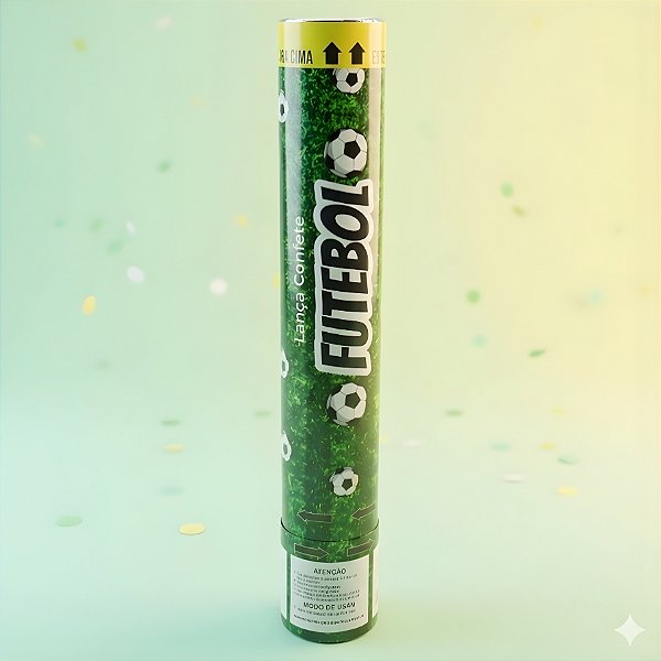 Lança Confetes Copa do Mundo - Bola de Futebol - 30x5cm - 1 unidade - Rizzo