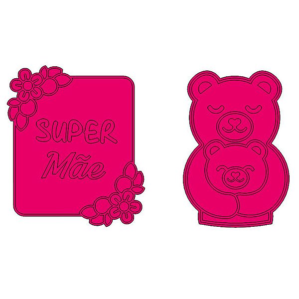 Kit Cortador e Carimbo Mãe 3D - Ref. 1021 - 2 unidades - RR Cortadores - Rizzo