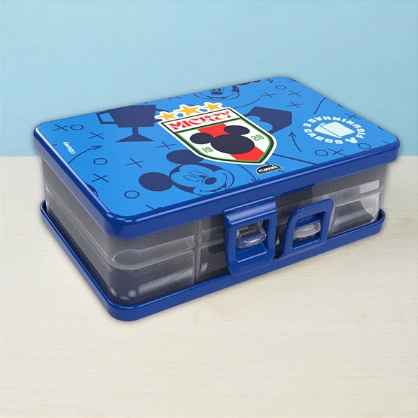 Porta Card Figurinhas - Mickey Futebol - 12x3cm - Disney Original - 1 unidade - Plasútil - Rizzo