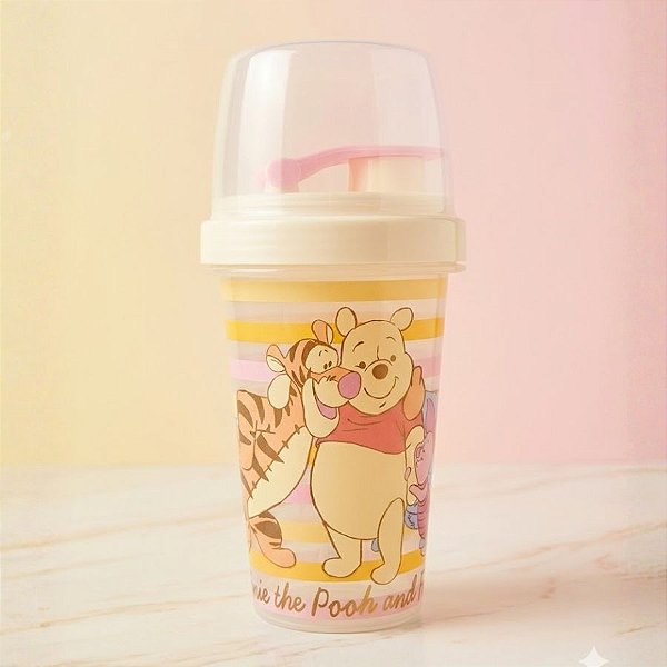 Mini Shakeira Ursinho Pooh - 320ml - Disney Original - 1 unidade - Plasútil - Rizzo
