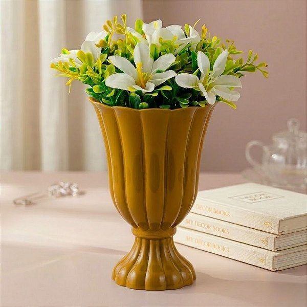 Vaso Decorativo - Slim - Dourado - 17cm - 1 unidade - Rizzo