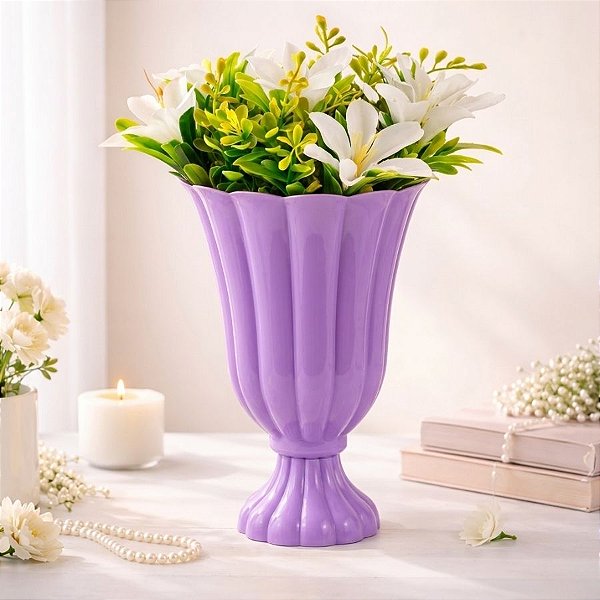 Vaso Decorativo - Slim - Lilás - 17cm - 1 unidade - Rizzo