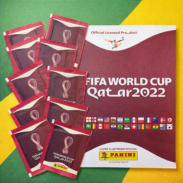 Figurinhas Sortidas para Álbum da Copa do Mundo 2022 - 10 Pacotes (50 figurinhas ) Colecionáveis - Panini Original