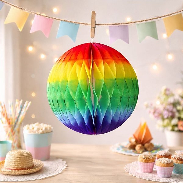 Globo de Papel Colorido - 13cm - 1 unidade - Rizzo