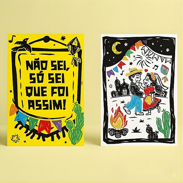 Cartaz Decorativo - Cordel de São João - 31x45cm - 2 unidades - Regina - Rizzo