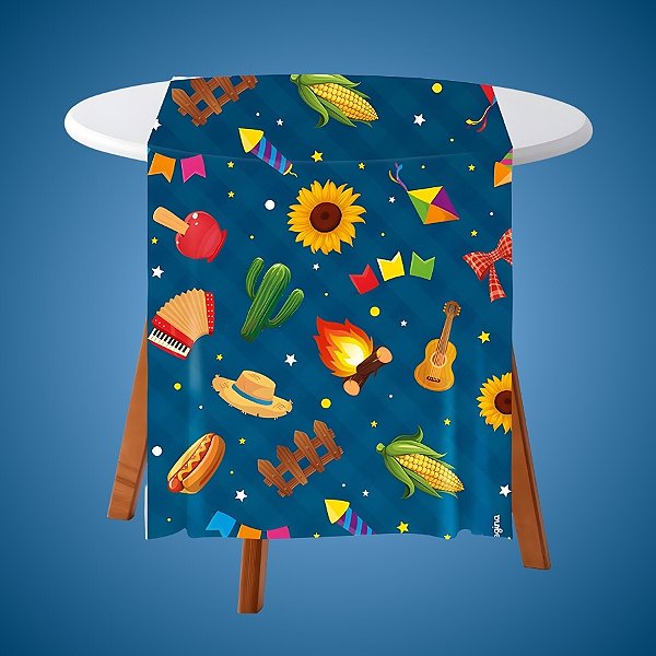 Trilho de Mesa - Arraiá Azul - 40x200cm - 1 unidade - Regina - Rizzo