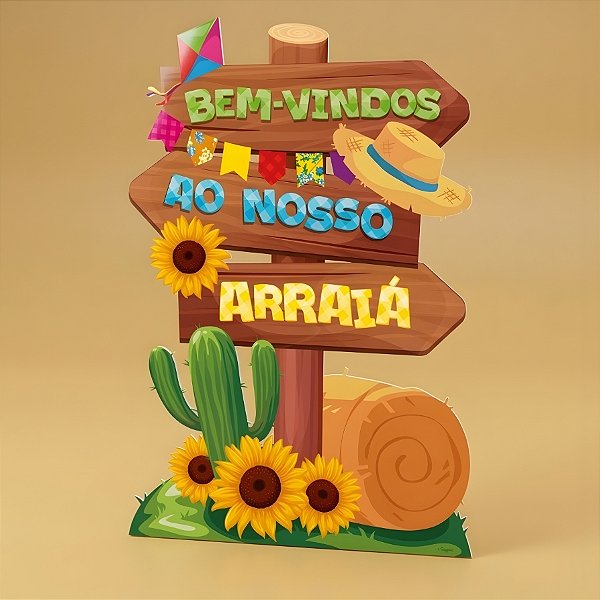 Decoração de Chão - Bem-Vindo Arraiá - 46x65cm - 1 unidade - Regina - Rizzo