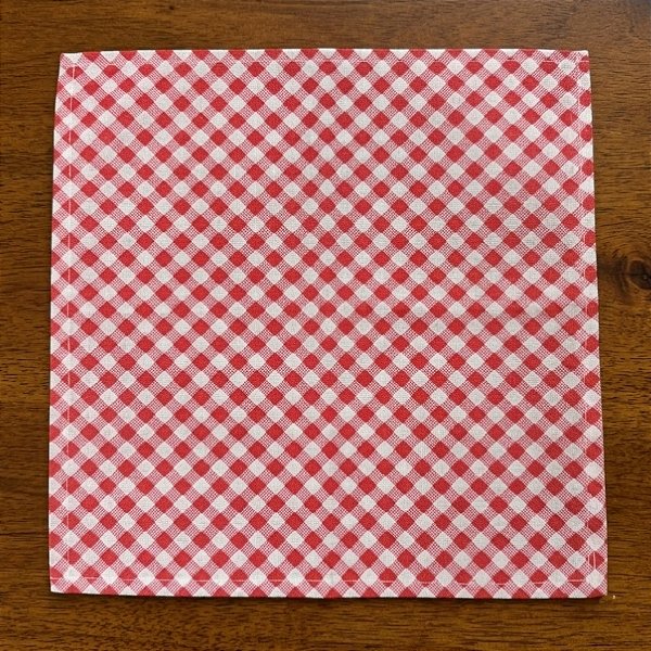Guardanapo Chita Xadrez Vermelho - 40cm - 1 unidade - Rizzo