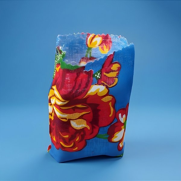 Saquinho para Pipoca e Hot Dog Chita - Azul, Vermelho e Verde - 15,5x11cm - 5 unidades - Rizzo