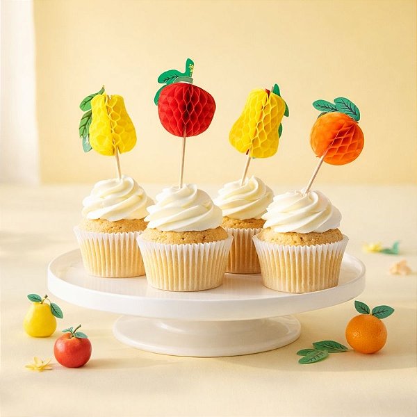 Pick Decorativo Para Doces - Frutas - 11,5cm - 12 unidades - Rizzo