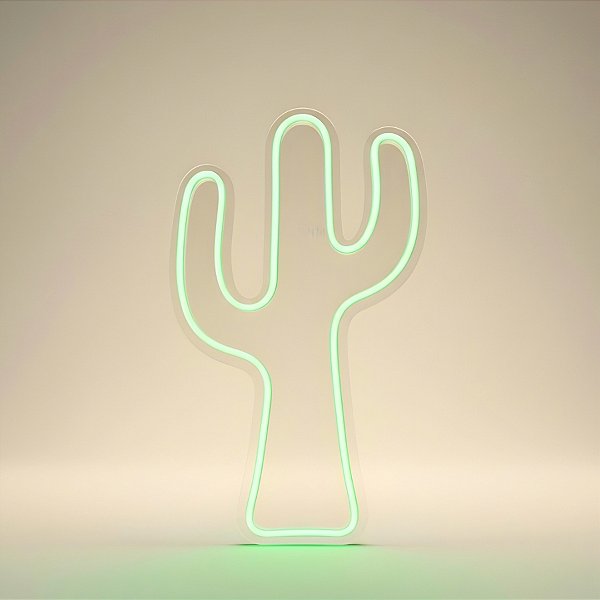 Painel Led Neon de Festa Junina - Cacto - 32x39cm - 1 unidade - Rizzo