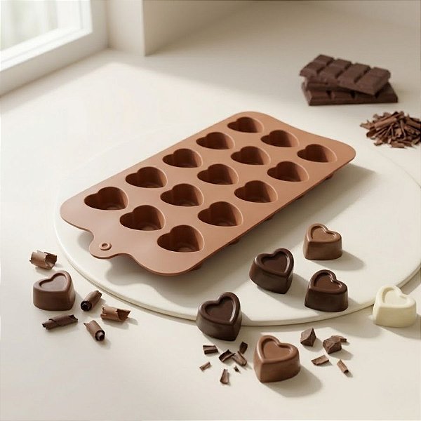 Forma de Silicone - Coração - 22x11cm - 1 unidade - Rizzo