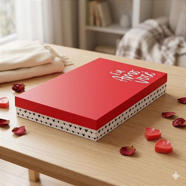 Caixa Retangular com Tampa Baixa - Sintonia - 37x25x5,5cm - 1 unidade - Cromus - Rizzo