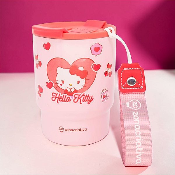 Copo Térmico To Go - Hello Kitty - 400ml - 1 unidade - Zonacriativa - Rizzo