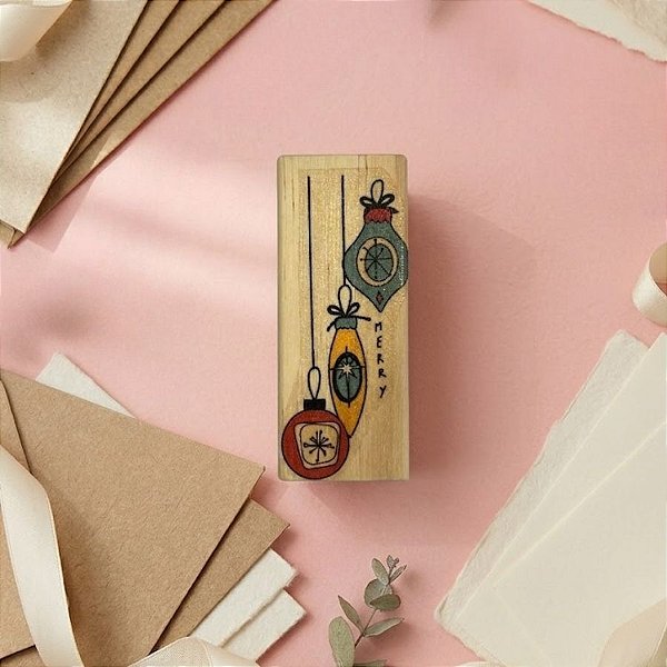 Carimbo de Madeira Artesanal - Merry - RI-113P - 1 unidade - Rizzo