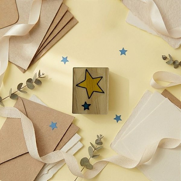 Carimbo de Madeira Artesanal - Estrela - RI-175P - 1 unidade - Rizzo