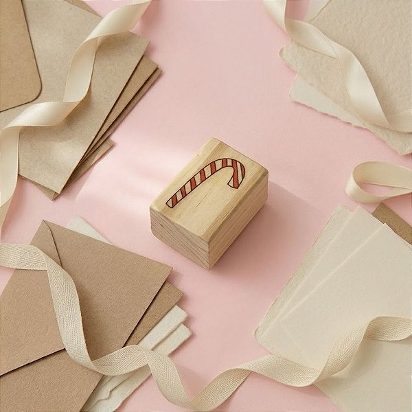 Carimbo de Madeira Artesanal - Bengala Doce - RI-093P - 1 unidade - Rizzo