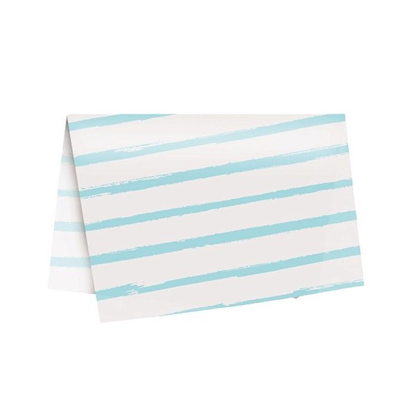 Papel de Seda - 49x69cm - Listras Aquarela Tiffany - 10 unidades - Cromus - Rizzo