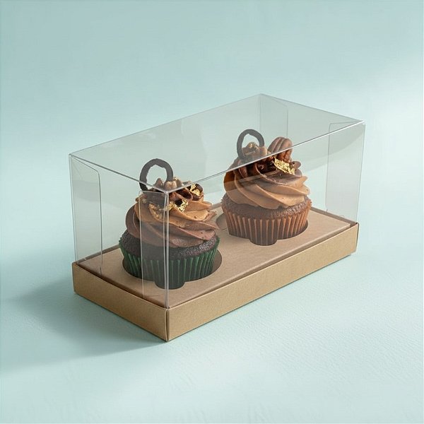 Caixa Berço Para Mini Bolo Duplo - Kraft - 17x8,5x8,5cm - 10 unidades - Assk - Rizzo