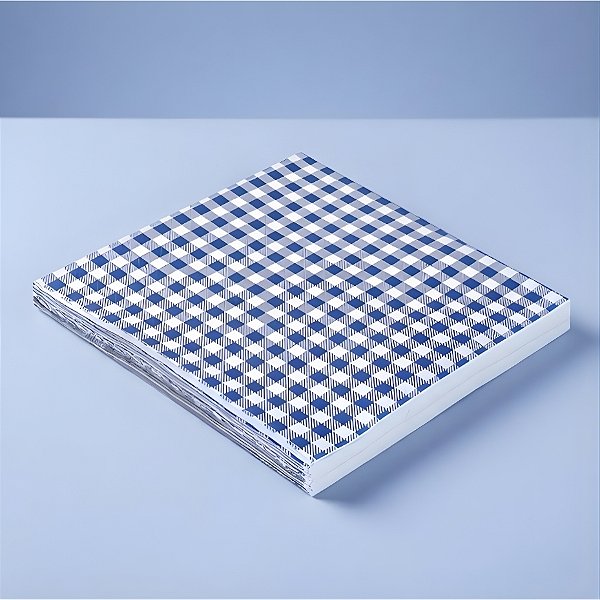 Guardanapo de Papel Xadrez - Azul - Festa Junina - 33x33cm - 20 unidades - Rizzo