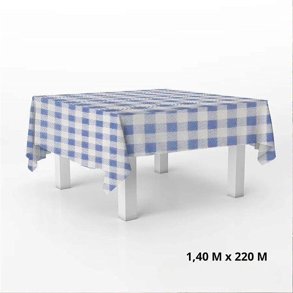 Toalha de Mesa em TNT - 140 x 220 cm - Xadrez Azul Escuro - 1 unidade - Best Fest - Rizzo