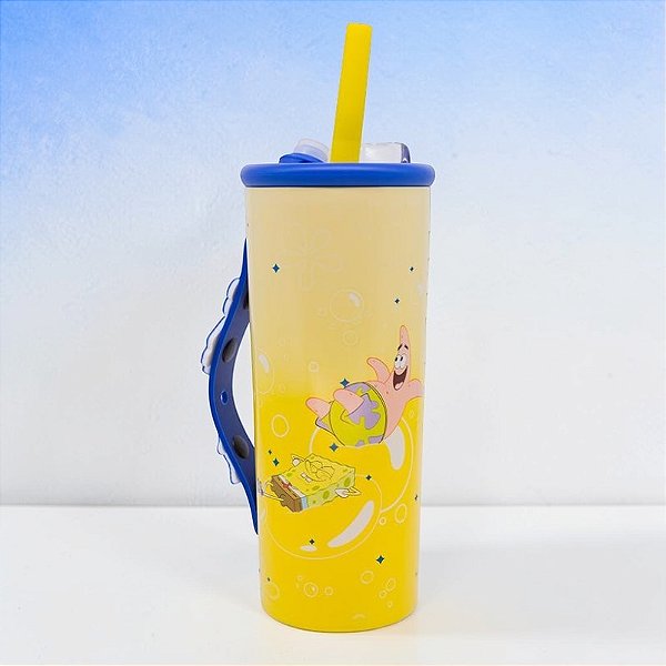 Copo Térmico Charms - Bob Esponja - 600ml - 1 unidade - Zonacriativa - Rizzo